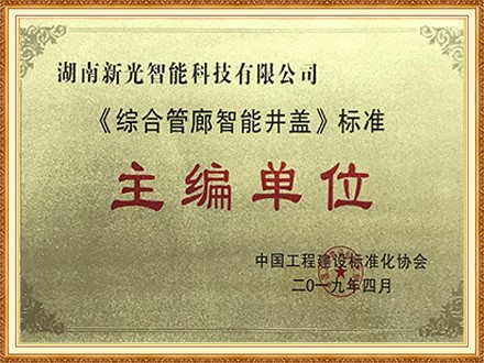 綜合管廊智能井蓋標(biāo)準(zhǔn)主編單位